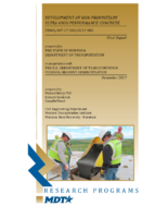 Development of NonProprietary UltraHigh Performance Concrete Final Report