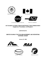 An evaluation of winter operational runway friction measurement equipment procedures and research