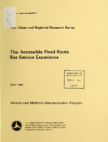 The Accessible FixedRoute Bus Service Experience