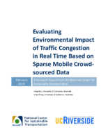 Evaluating Environmental Impact of Traffic Congestion in Real Time Based on Sparse Mobile Crowdsourced Data