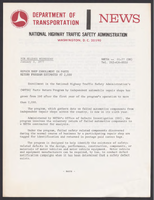 NHTSA News Releases JanuaryJuly 1977
