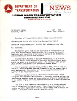 Department of Transportation News Urban Mass Transportation Administration DOT 0370