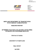 Optimizing Field Data Collection  Developing Advanced GPR Processing Modules