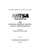 National Highway Traffic Safety Administration FY 1995 Performance Report