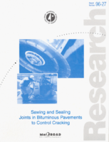 Sawing and sealing joints in bituminous pavements to control cracking