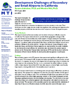 Development challenges of secondary and small airports in California research brief