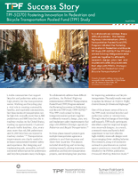 TPF Success Story  TPF5370 Fostering Innovation in Pedestrian and Bicycle Transportation Pooled Fund TPF Study