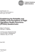 Establishing the Reliability and Validity of the Perceptions of Flight Operations Quality Assurance PFOQA Questionnaire