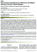 Risk of Snake Entanglement Is Affected by Installation Method of Erosion Control Blankets