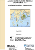 Evaluation of Acadia National Park ITS Field Operational Test Acadia National Park Data Analysis