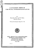 Laboratory Tests of VORSignal Interference Ratios