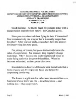 Deputy Secretary of Transportation Mortimer Downey Speeches March 1996