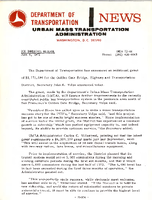 Department of Transportation News Urban Mass Transportation Administration UMTA 7244