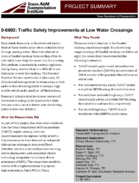 Traffic Safety Improvements at Low Water Crossings  Project Summary