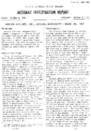 Investigation of Aircraft Accident AMERICAN AIRLINES ASHLAND MISSISSIPPI 19460825