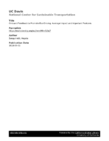 Onboard Feedback to Promote EcoDriving  Average Impact and Important Features