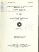 Performance Characteristics of Automotive Engines in the United States Third Series  Report No 6 1978 Volkswagen Diesel 90 CID 15 Liter FI