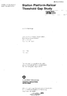 Station PlatformRailcar Threshold Gap Study