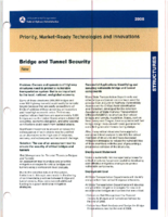 Priority MarketReady Technologies and Innovations Bridge and Tunnel Security