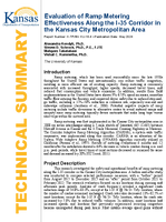 Evaluation of Ramp Metering Effectiveness Along the I35 Corridor in the Kansas City Metropolitan Area Technical Summary