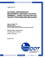 National Performance Management Research Dataset NPMRDS  Speed Validation for Traffic Performance Measures