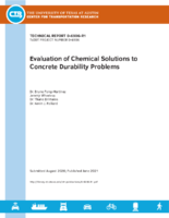 Evaluation of Chemical Solutions to Concrete Durability Problems