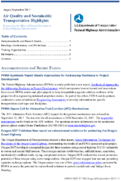 Air Quality and Sustainable Transportation Highlights AugustSeptember 2017