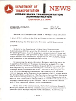 Department of Transportation News Urban Mass Transportation Administration UMTA 7337