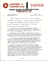 Department of Transportation News Urban Mass Transportation Administration UMTA 7528