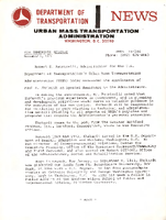 Department of Transportation News Urban Mass Transportation Administration UMTA 75104