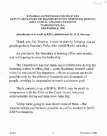 Deputy Secretary of Transportation Mortimer Downey Speeches December 1996