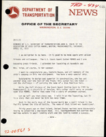 Remarks by US Secretary of Transportation John A Volpe at the Dedication of USCG Cutter Munro