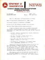Department of Transportation News Urban Mass Transportation Administration UMTA 7510