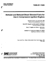 Methylal and MethylalDiesel Blended Fuels for Use in CompressionIgnition Engines