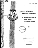 Problems of air traffic management II Prediction of success in air traffic controller school