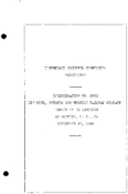 Interstate Commerce Commision Report of the Accident  Investigation Occuring on the NEW YORK ONTARIO AND WESTERN RAILWAY NORWICH NY