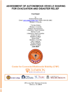 Assessment of Autonomous Vehicle Sharing for Evacuation and Disaster Relief