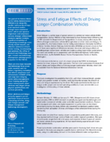 Stress and Fatigue Effects of Driving LongerCombination Vehicles