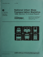 National Urban Mass Transportation Statistics 1986 Section 15 Annual Report June 1988
