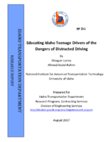 Educating Idaho Teenage Drivers of the Dangers of Distracted Driving