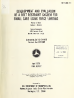 Development and Evaluation of a Belt Restraint System for Small Cars Using Force Limiting