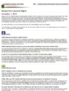 Human Environment Digest November 1 2018