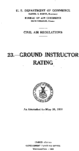Part 23 Ground Instructor Rating