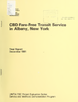CBD FareFree Transit Service in Albany New York