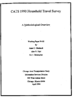 Chicago Area Transportation Study CATS Methodological Overview