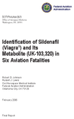 Identification of Sildenafil Viagra and Its Metabolite UK 103320 in Six Aviation Fatalities