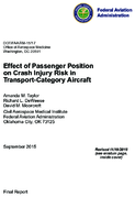 Effect of Passenger Position on Crash Injury Risk in TransportCategory Aircraft