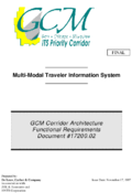 MultiModal Traveler Information System  GCM Corridor Architecture Functional Requirements