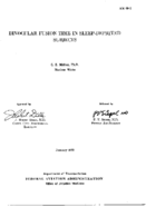 Binocular fusion time in sleepdeprived subjects