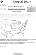 Special Issue  Weekly Traffic Volume Report Interstate Travel for Week No 18